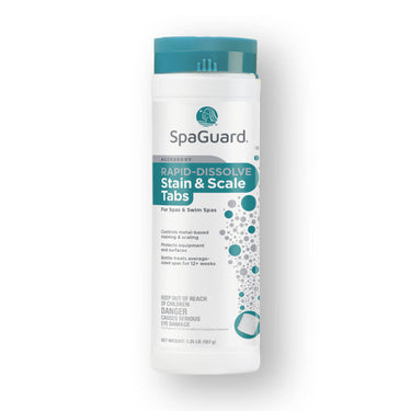 SpaGuard® Rapid‑Dissolve Stain & Scale Tabs – 1.25 lb Metal-Free Formula – SKU 42663BIO